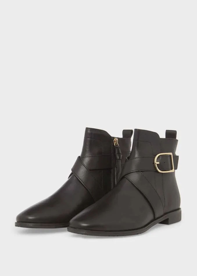 Womens Ruthie Leather Ankle Boots Black Hobbs Ankle Boots Near Me