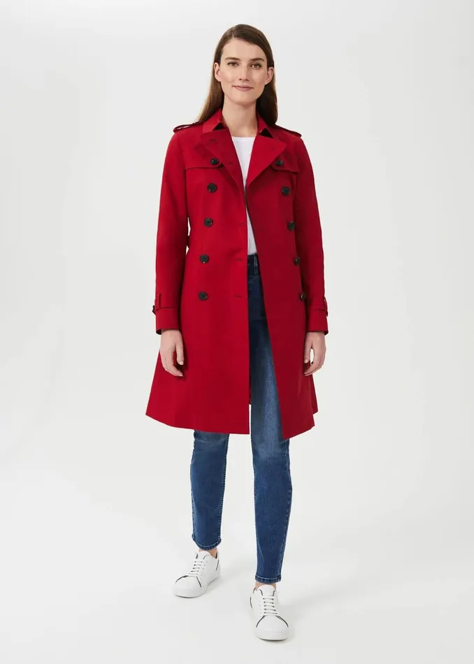 Womens Saskia Water Resistant Trench Coat Red Hobbs Coats and Jackets Online Womens Saskia Water Resistant Trench Coat Red Hobbs Coats and Jackets Online