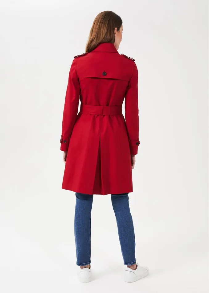 Womens Saskia Water Resistant Trench Coat Red Hobbs Coats and Jackets Online