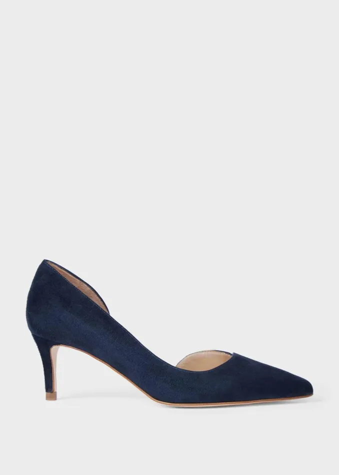 Womens Selena Suede D8217Orsay Court Shoes Navy Hobbs Court Shoes On Sale