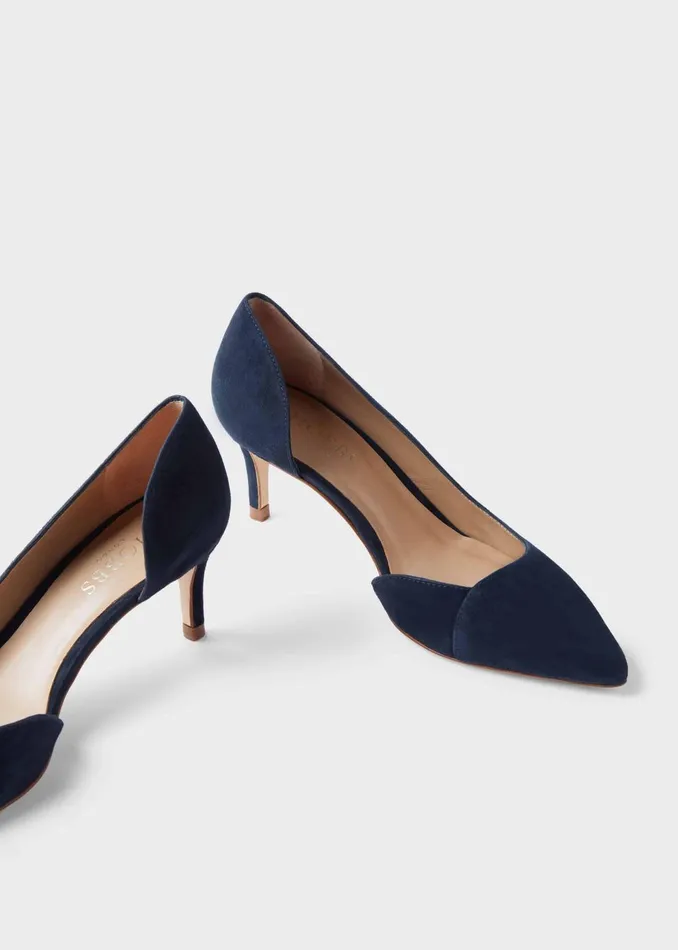Womens Selena Suede D8217Orsay Court Shoes Navy Hobbs Court Shoes On Sale
