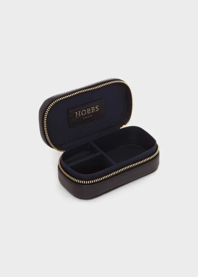 Womens Shetland Leather Jewellery Box Navy Hobbs Jewellery