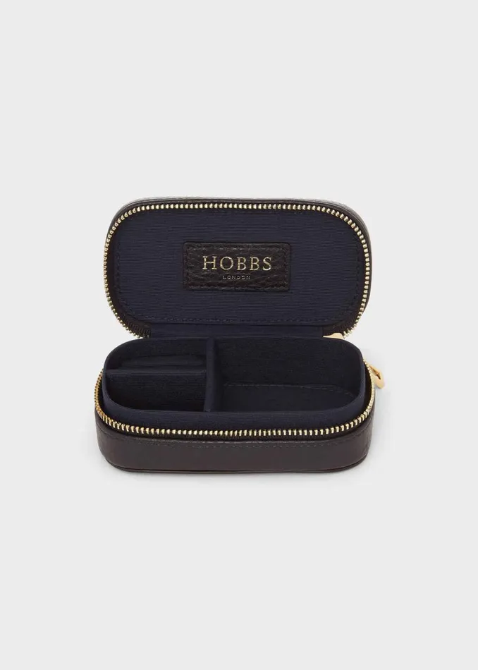 Womens Shetland Leather Jewellery Box Navy Hobbs Jewellery