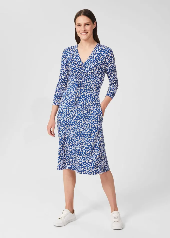 Womens Simmy Floral Jersey Dress Blue Multi Hobbs Dresses Near Me