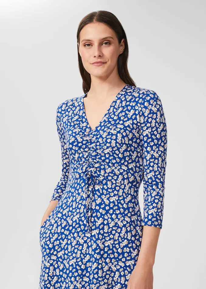 Womens Simmy Floral Jersey Dress Blue Multi Hobbs Dresses Near Me