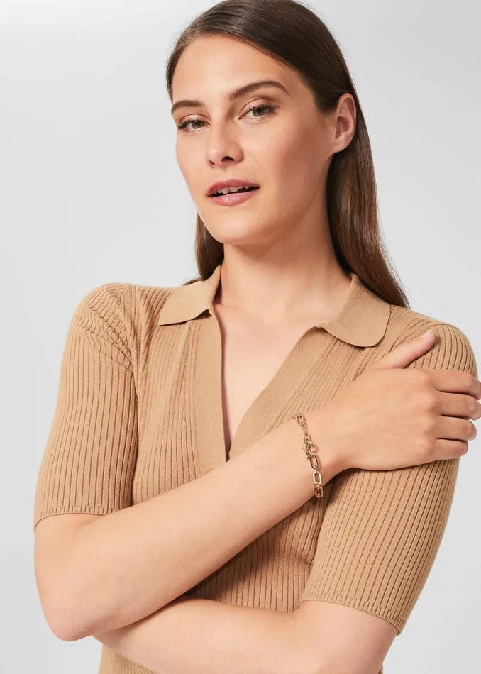 Womens Sophia Chain Bracelet Gold Hobbs Jewellery