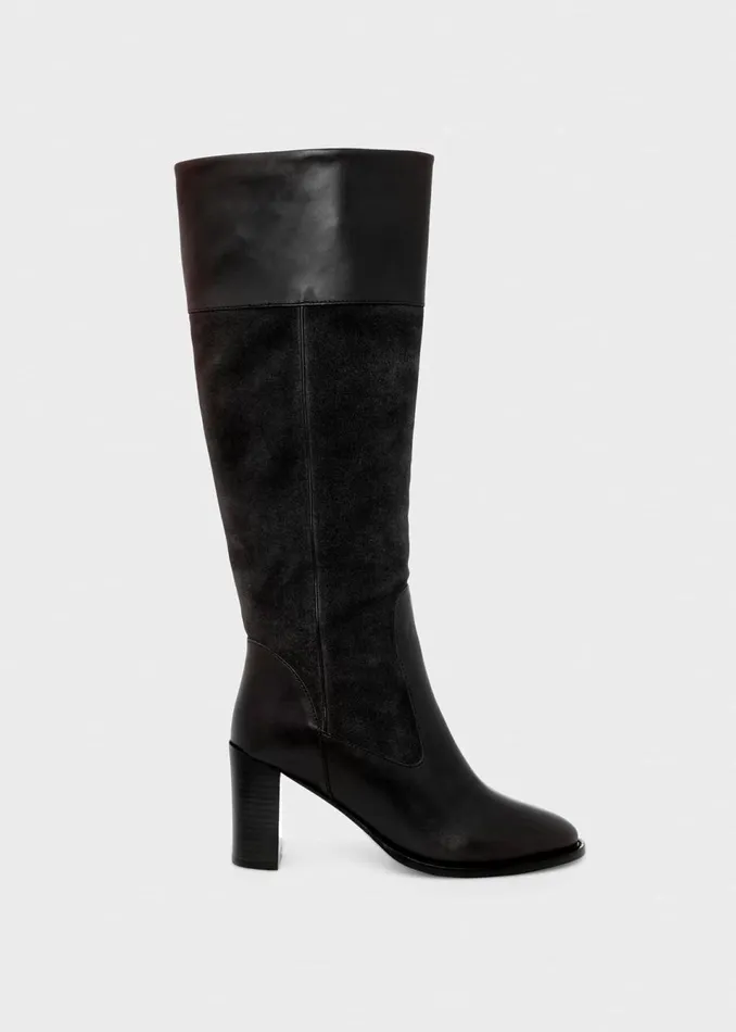 Womens Stephanie Leather Knee Boots Black Hobbs Long Boots Cheap On Sale