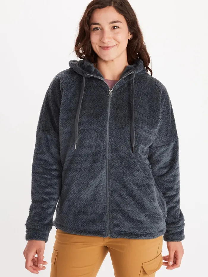 Womens Sweatshirts And Sweaters Marmot Avens Fleece Hoody Steel Onyx