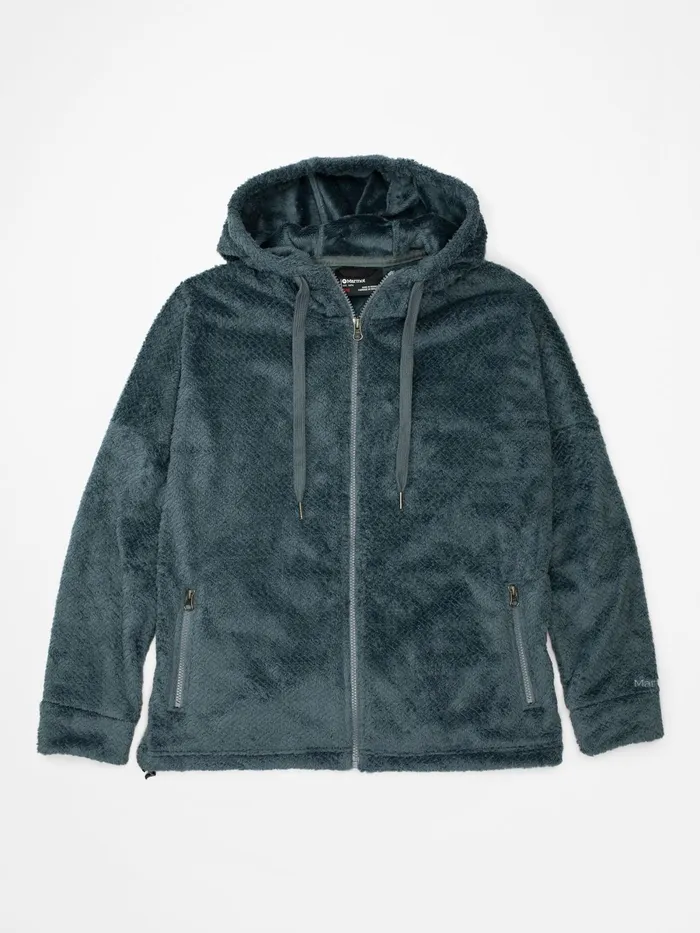 Womens Sweatshirts And Sweaters Marmot Avens Fleece Hoody Steel Onyx