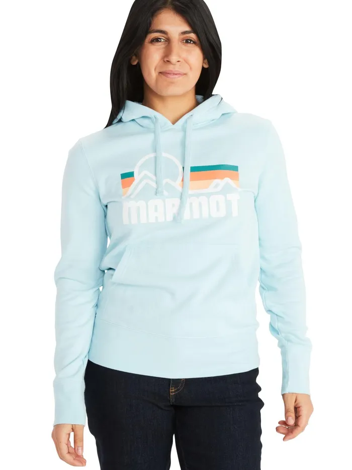 Womens Sweatshirts And Sweaters Marmot Coastal Hoody Corydalis Blue Heather