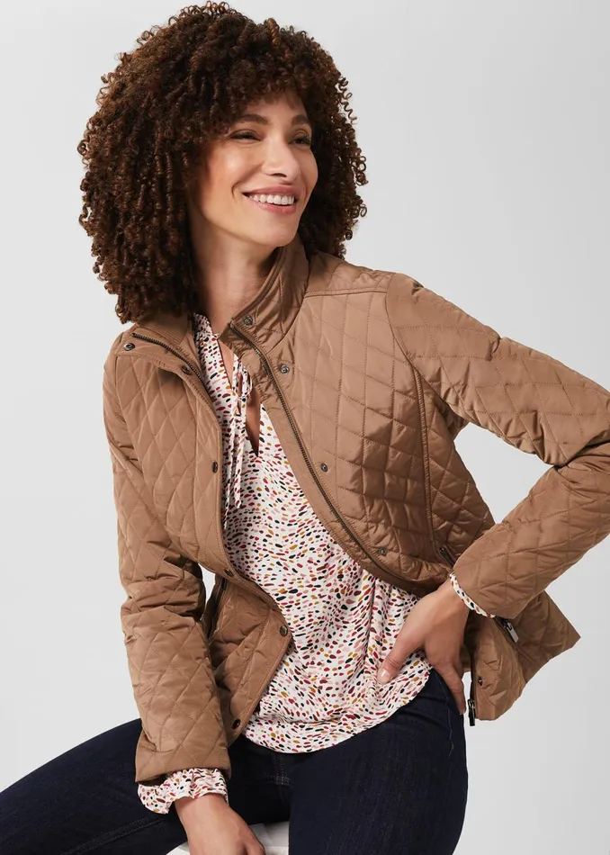 Womens Thandie Quilted Jacket Camel Hobbs Coats and Jackets On Sale