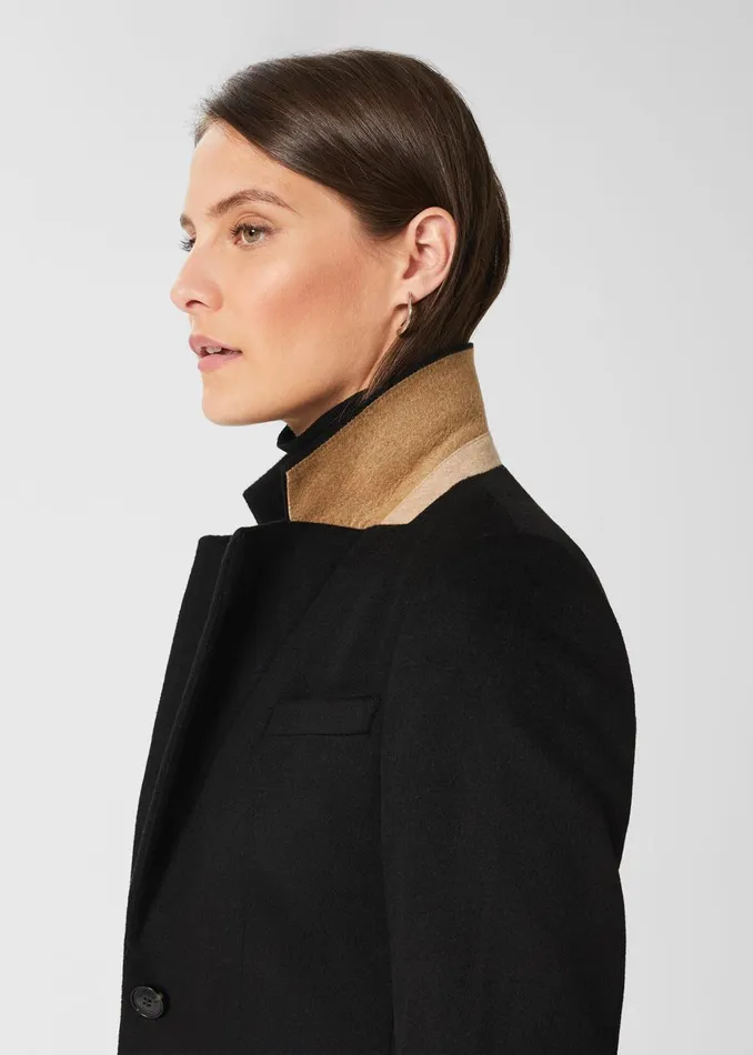 Womens Tilda Wool Coat Black Hobbs Coats and Jackets Online
