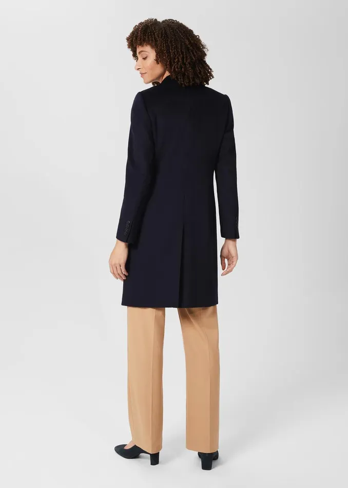 Womens Tilda Wool Coat Navy Hobbs Coats and Jackets On Sale