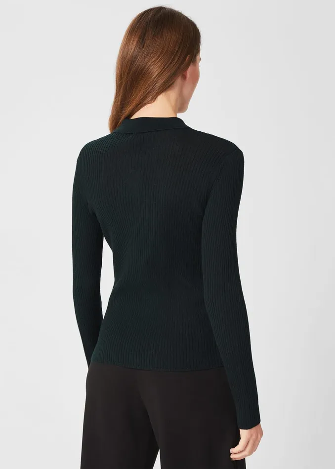 Womens Vera Merino Wool Shirt Pine Green Hobbs Tops Popular