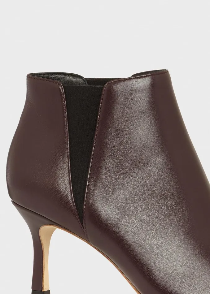 Womens Vita Leather Ankle Boots Burgundy Hobbs Ankle Boots For Sale