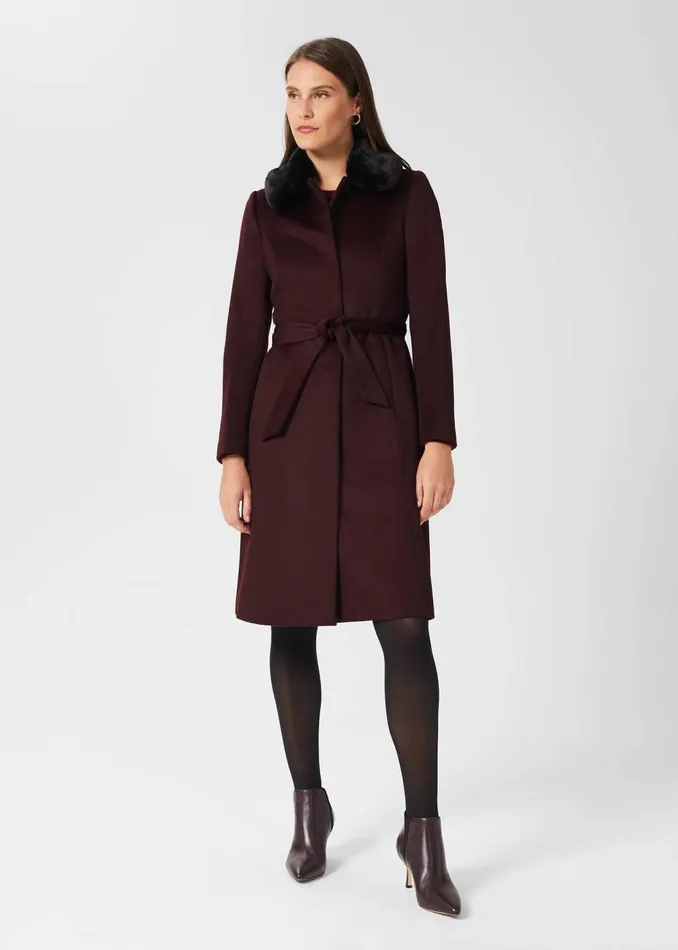 Womens Vita Leather Ankle Boots Burgundy Hobbs Ankle Boots For Sale