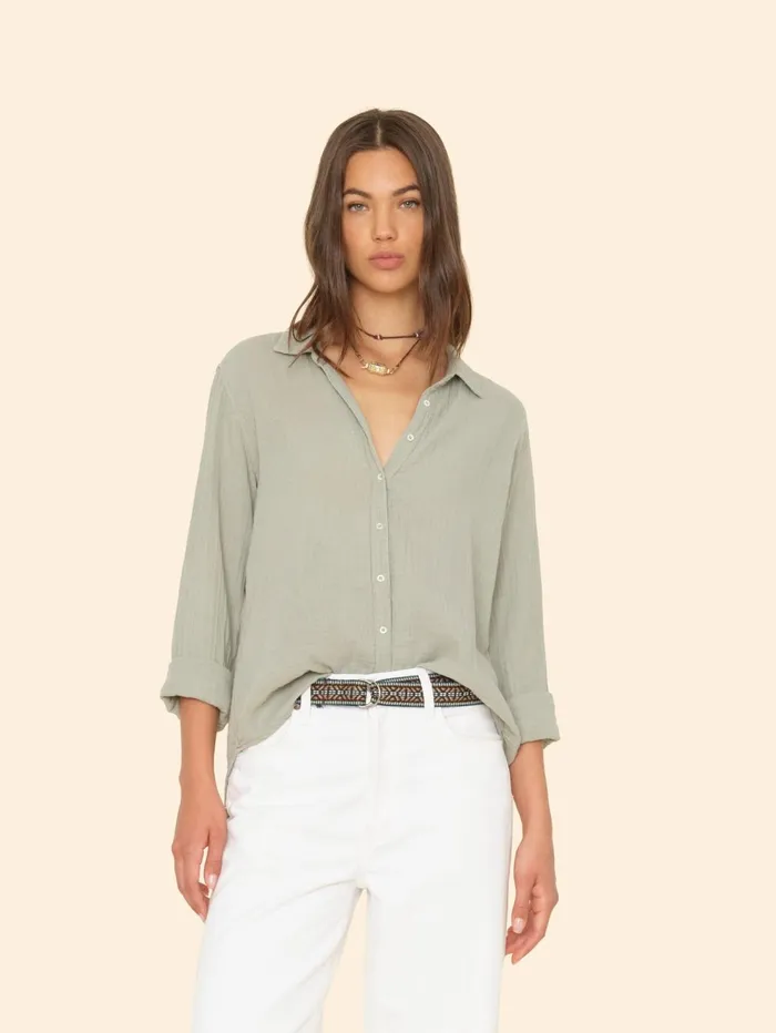 XRENA Aqua Grey Scout Shirt Women Shirts