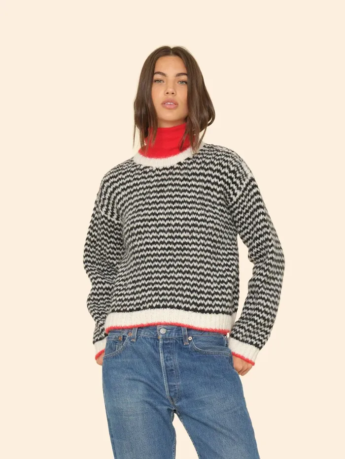 XRENA Black Creme Mabel Sweater Women Sweaters and Jackets XRENA Black Creme Mabel Sweater Women Sweaters and Jackets