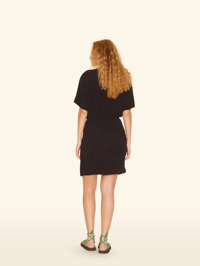 XRENA Black Emme Gauze Dress Women Dresses XRENA Black Emme Gauze Dress Women Dresses