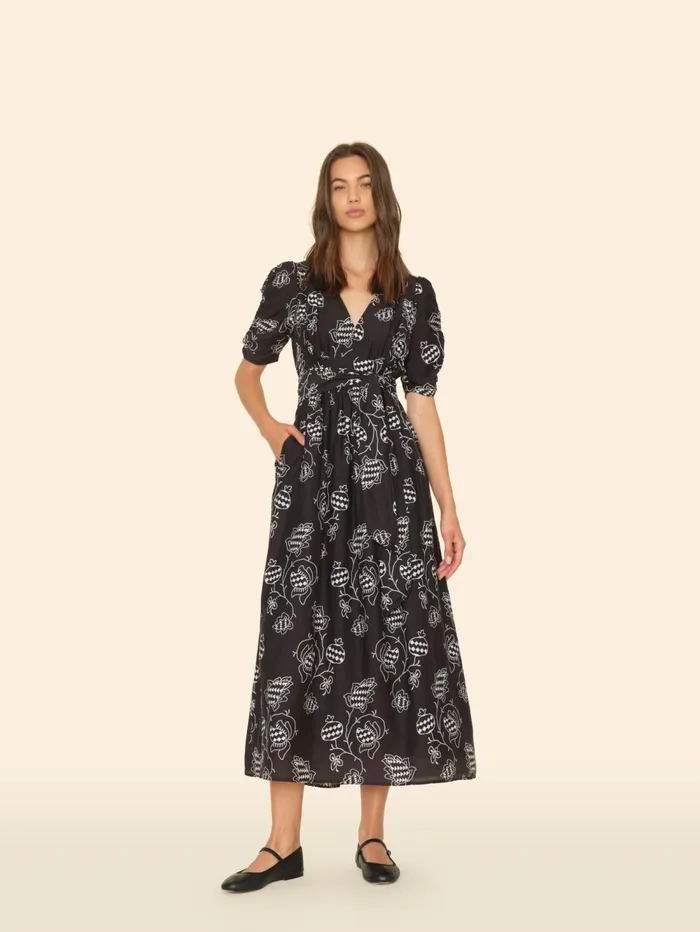 XRENA Black Pom Brinley Dress Women Dresses