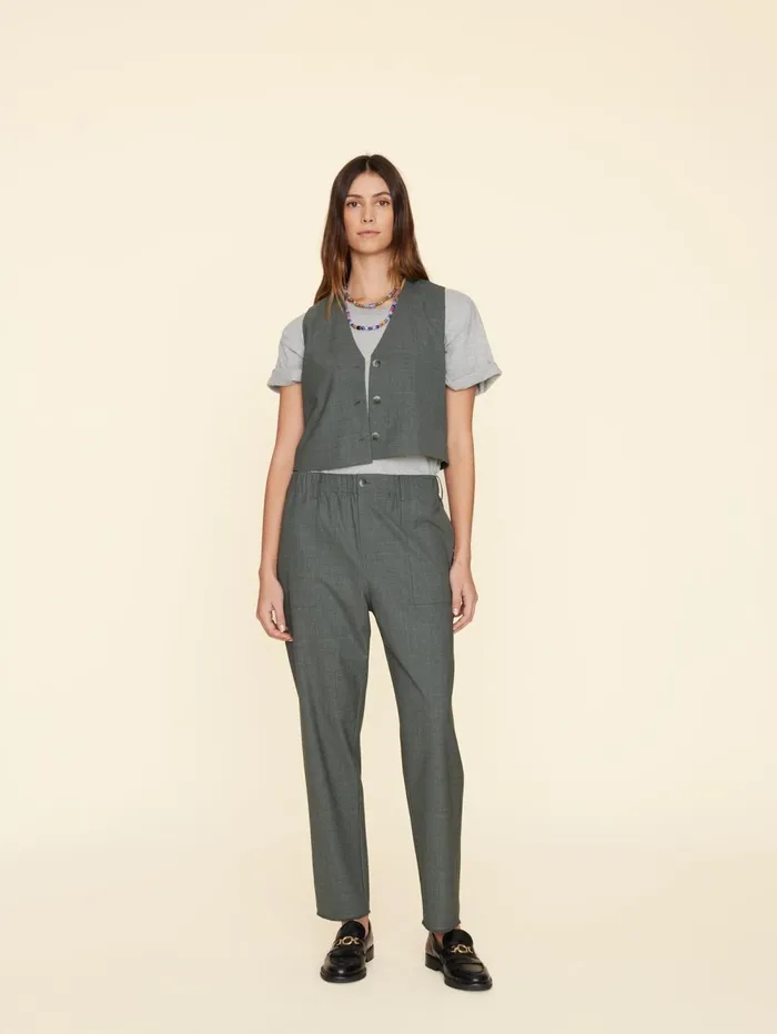 XRENA Charcoal Melange Mercer Pant Women Pants and Jumpsuits