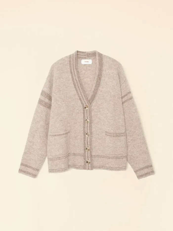 XRENA Cream Beige Carey Cardigan Women Sweaters and Jackets