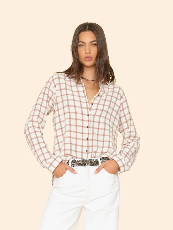 XRENA Cream Clay Scout Shirt Women Shirts