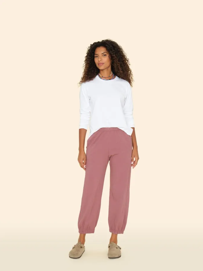 XRENA Dark Rose Crispin Pant Women Sweats and Tees