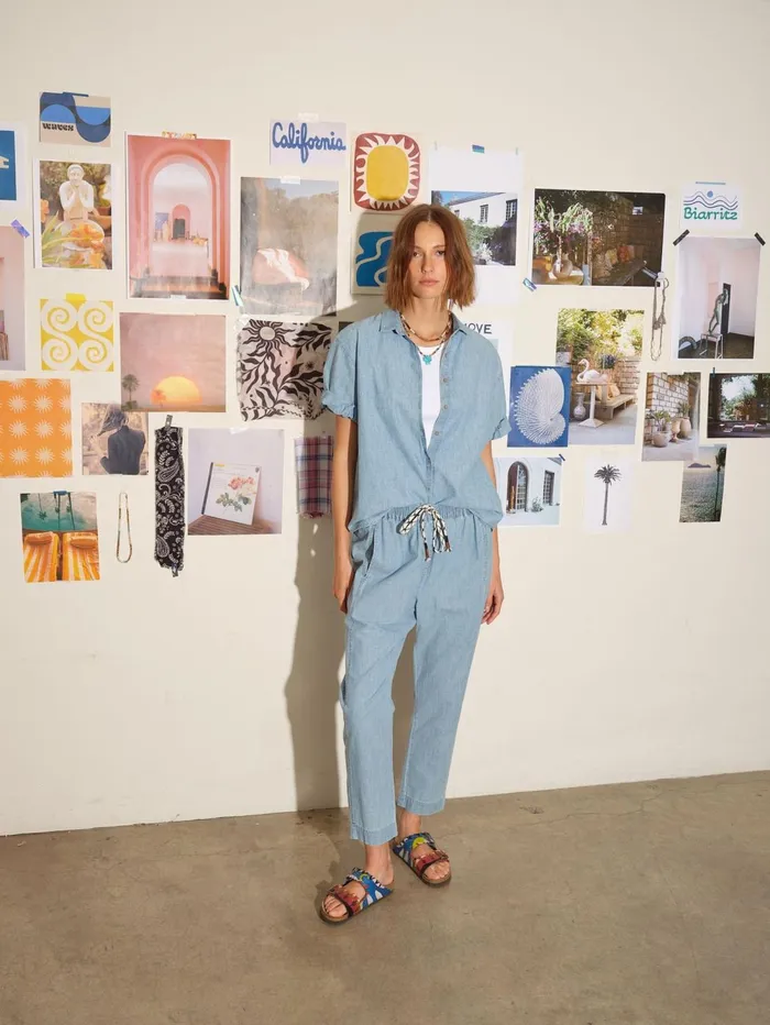 XRENA Dusty Blue Draper Pant Women Pants and Jumpsuits XRENA Dusty Blue Draper Pant Women Pants and Jumpsuits