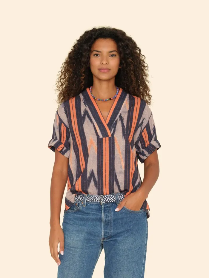 XRENA Flame Orange Avery Top Women Tops