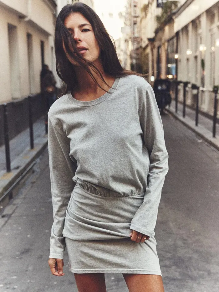 XRENA Heather Grey Lula Dress Women Dresses XRENA Heather Grey Lula Dress Women Dresses