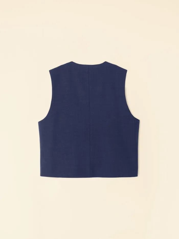 XRENA Navy Melange Vinny Vest Women Sweaters and Jackets XRENA Navy Melange Vinny Vest Women Sweaters and Jackets