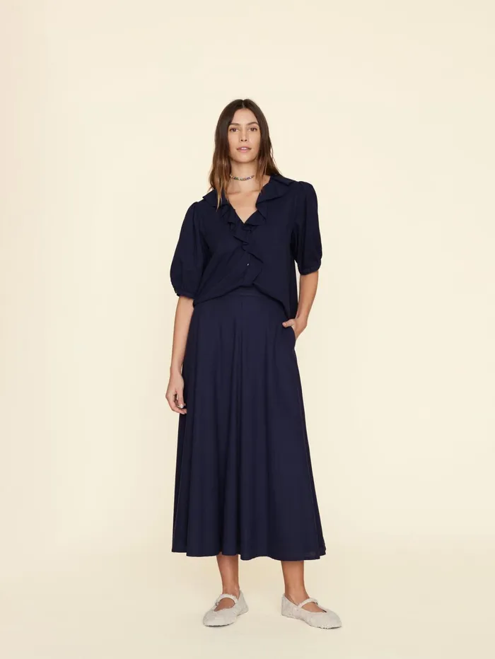 XRENA Navy Stela Skirt Women Skirts XRENA Navy Stela Skirt Women Skirts