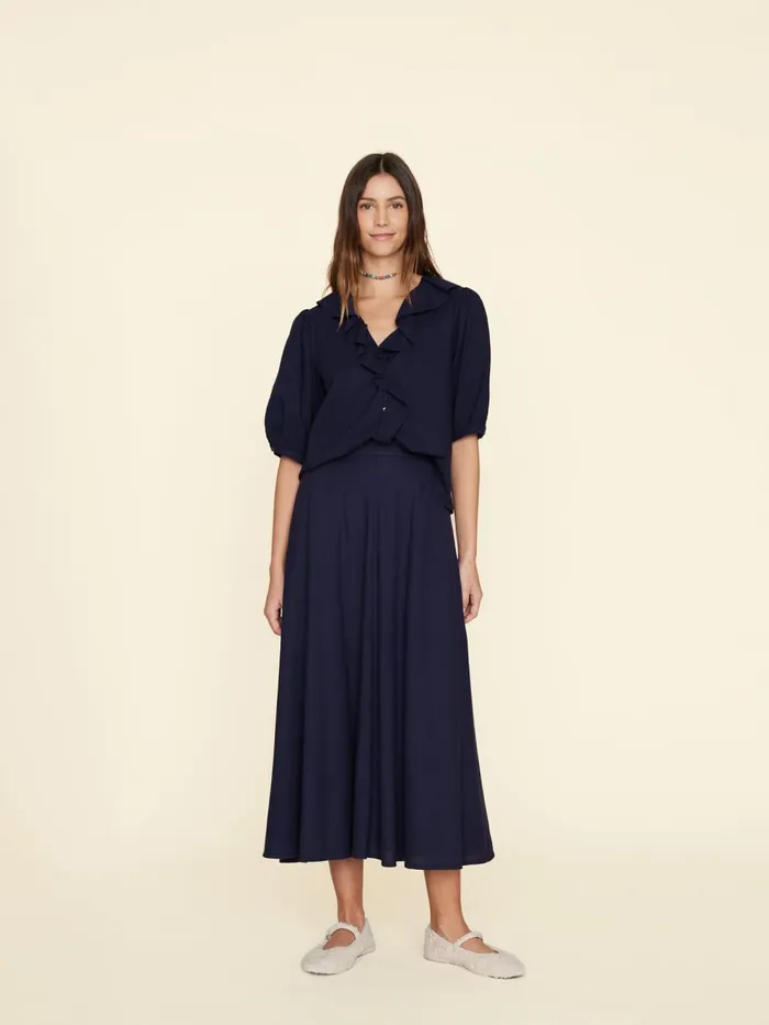 XRENA Navy Stela Skirt Women Skirts XRENA Navy Stela Skirt Women Skirts