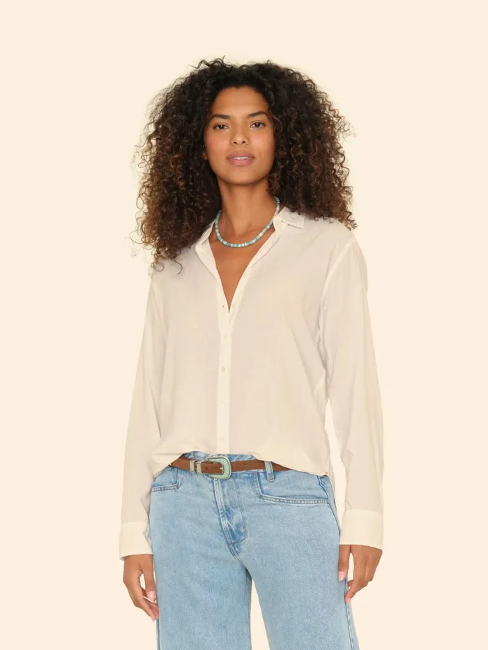 XRENA Parchment Beau Shirt Women Shirts
