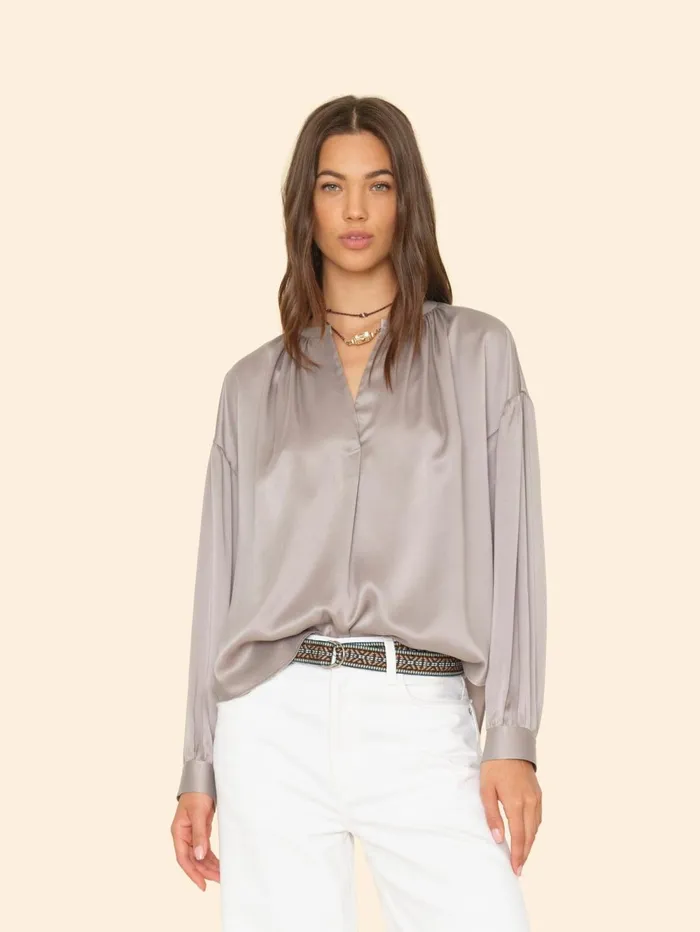 XRENA Pebble Grey Mayson Top Women Tops