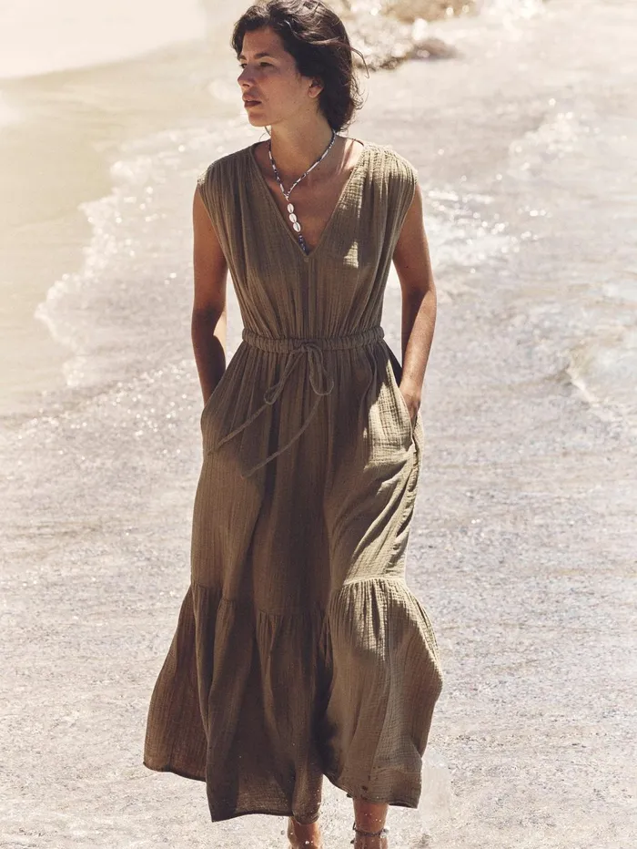 XRENA Sea Grass Rosalie Dress Women Dresses XRENA Sea Grass Rosalie Dress Women Dresses