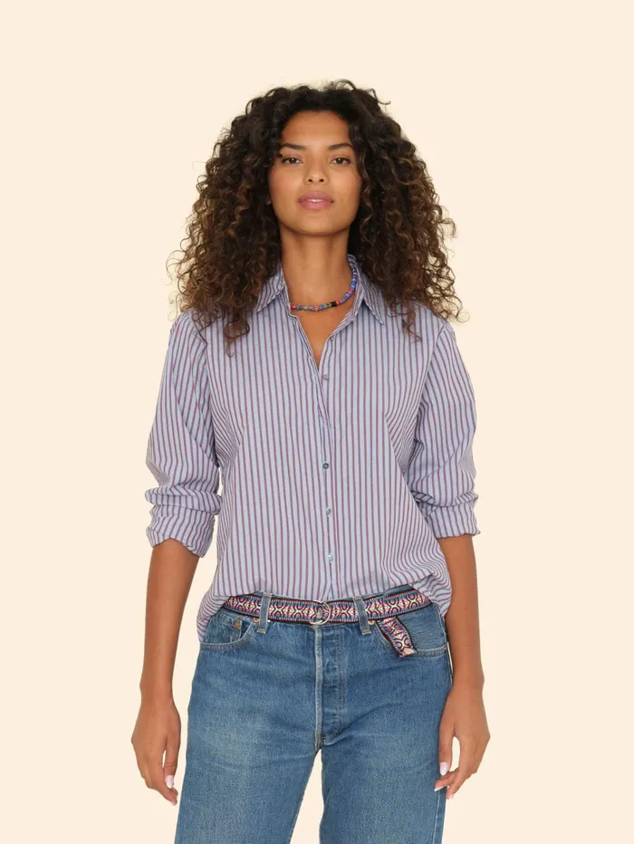 XRENA Skyline Plum Quinn Shirt Women Shirts