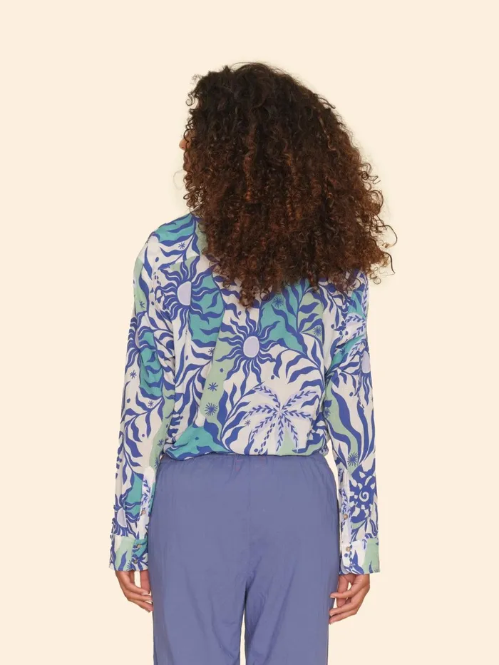 XRENA Stellar Blue Beau Shirt Women Shirts XRENA Stellar Blue Beau Shirt Women Shirts