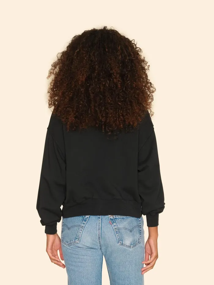 XRENA Vintage Black Huxley Sweatshirt Women Sweats and Tees XRENA Vintage Black Huxley Sweatshirt Women Sweats and Tees