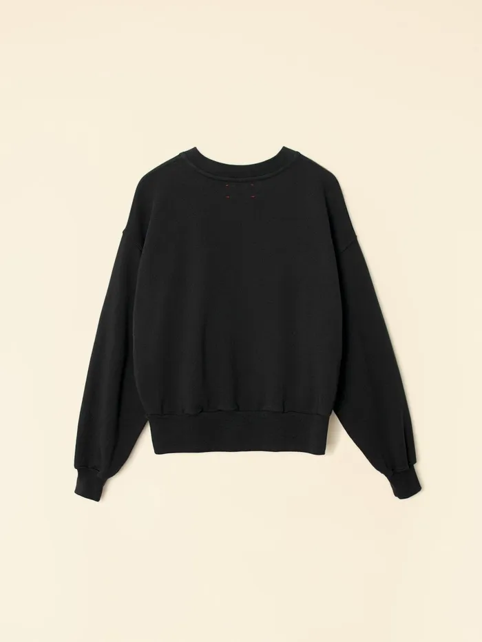 XRENA Vintage Black Huxley Sweatshirt Women Sweats and Tees XRENA Vintage Black Huxley Sweatshirt Women Sweats and Tees
