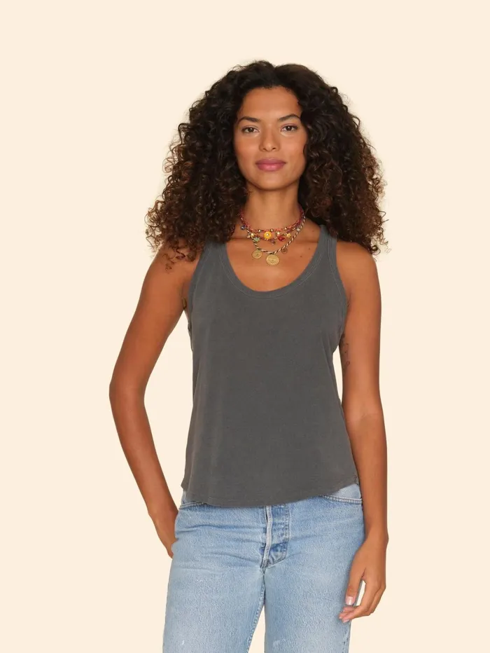 XRENA Vintage Black Jett Tank Women Sweats and Tees