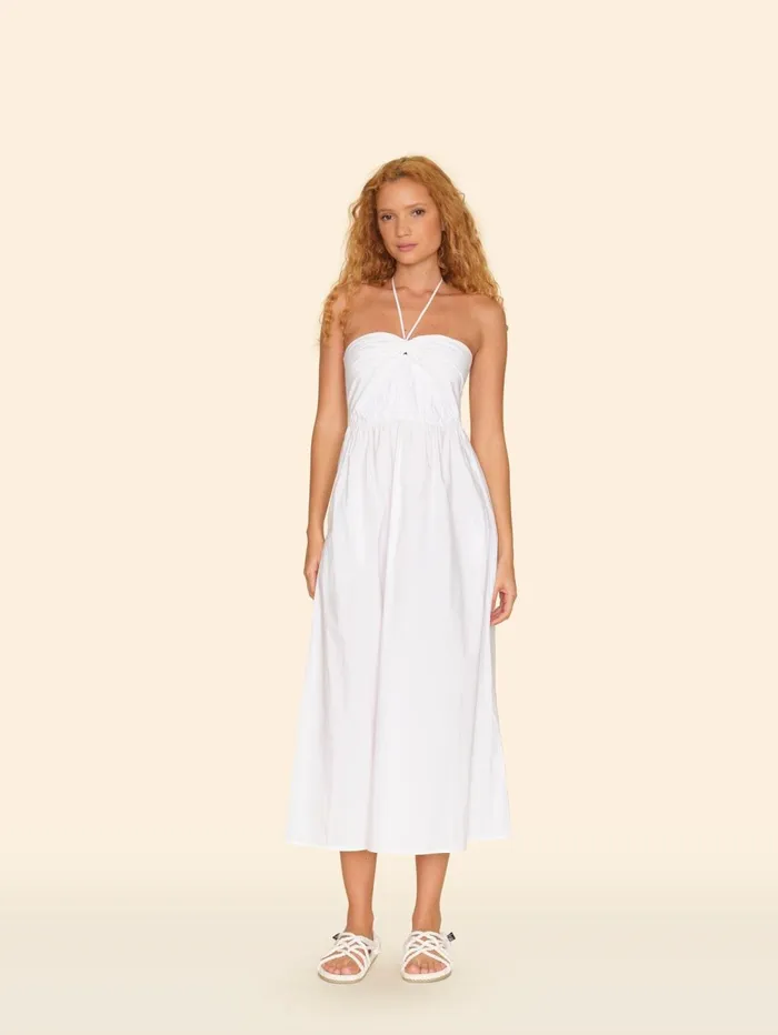 XRENA White Adilyn Dress Women Dresses