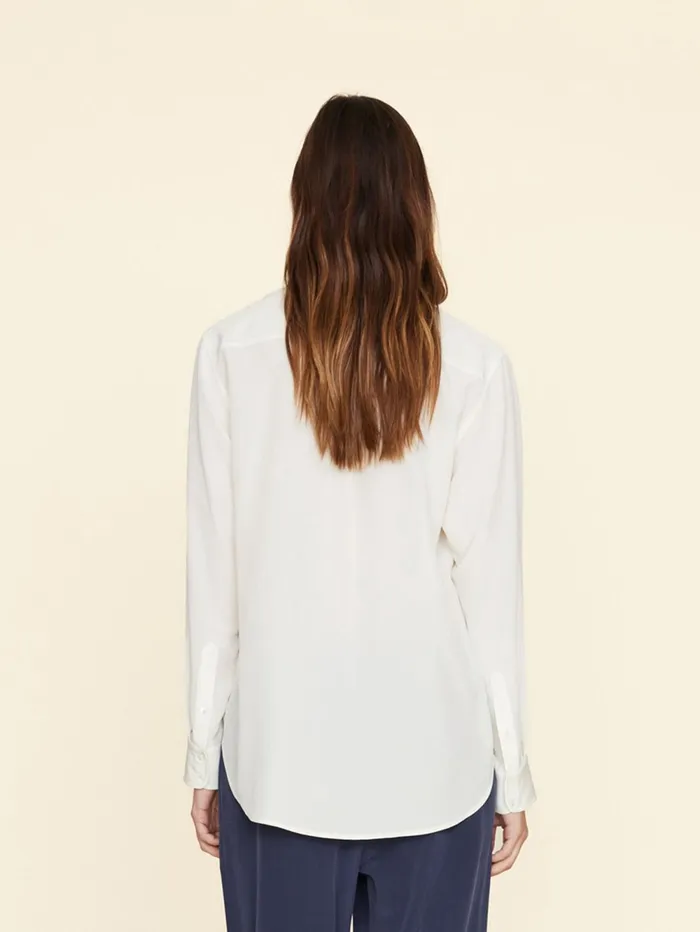 XRENA White Agate Beau Silk Shirt Women Shirts XRENA White Agate Beau Silk Shirt Women Shirts