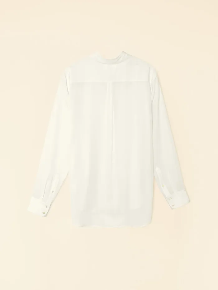 XRENA White Agate Beau Silk Shirt Women Shirts XRENA White Agate Beau Silk Shirt Women Shirts