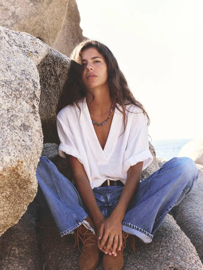 XRENA White Avery Top Women Tops