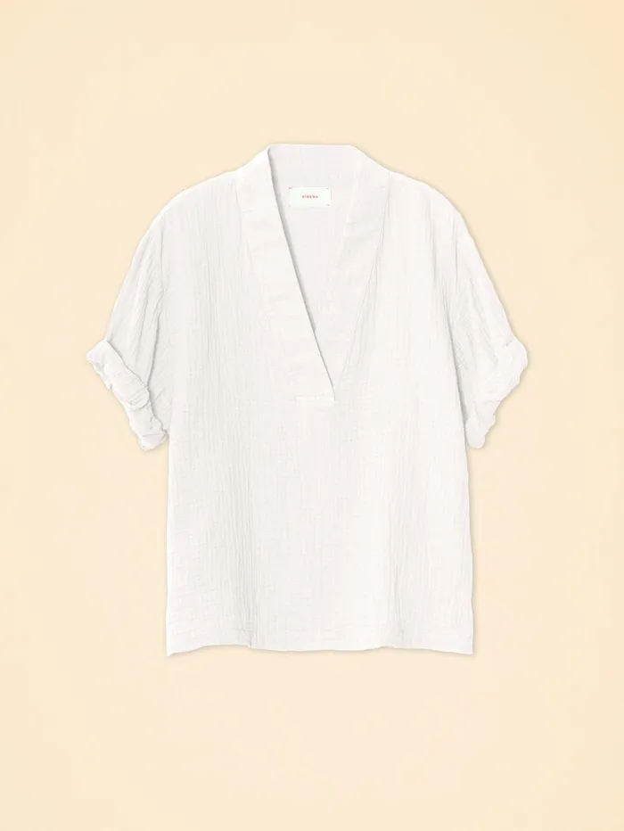 XRENA White Avery Top Women Tops XRENA White Avery Top Women Tops
