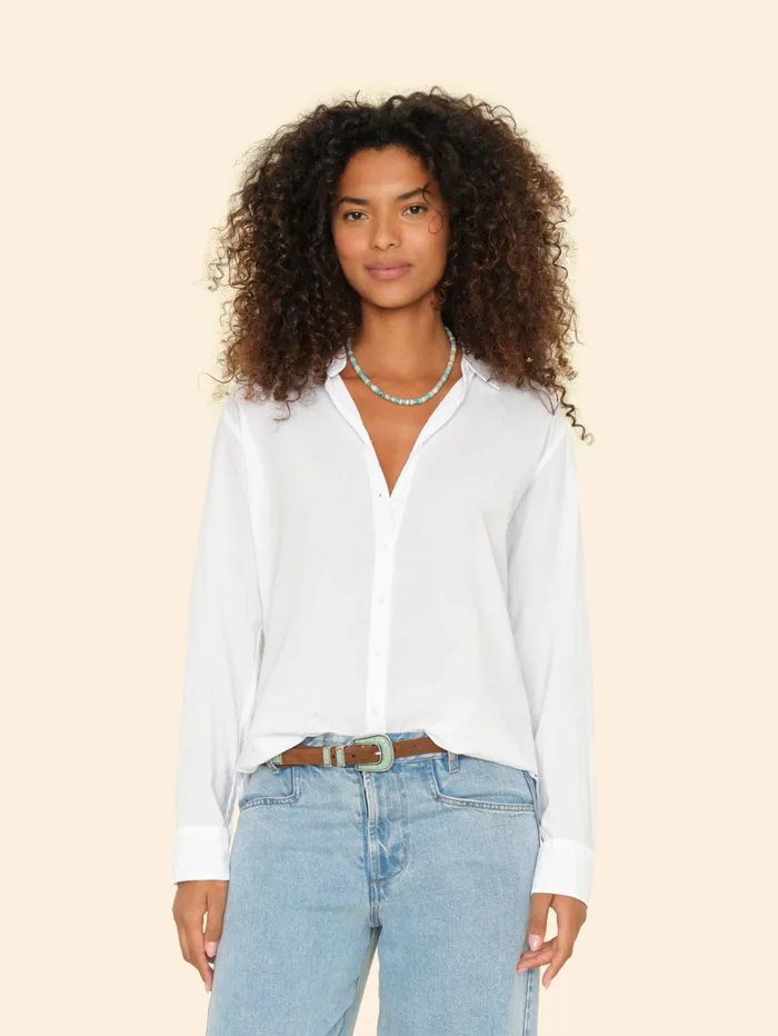 XRENA White Beau Shirt Women Shirts XRENA White Beau Shirt Women Shirts