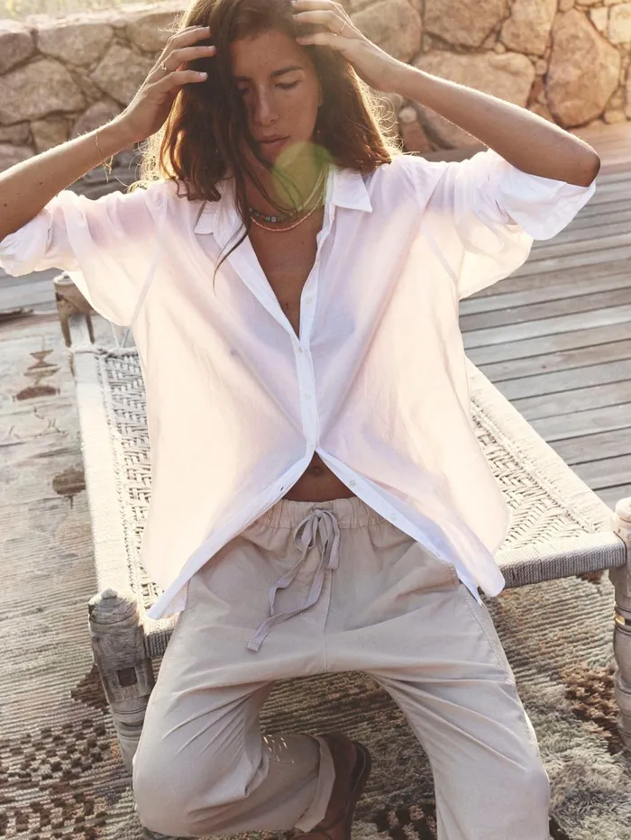 XRENA White Beau Shirt Women Shirts XRENA White Beau Shirt Women Shirts