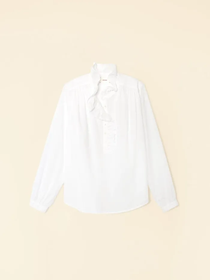 XRENA White Caspian Top Women Tops